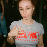 "Kiss Your Local TBoy" Rib Baby Tee