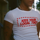 "Kiss Your Local TBoy" Rib Baby Tee