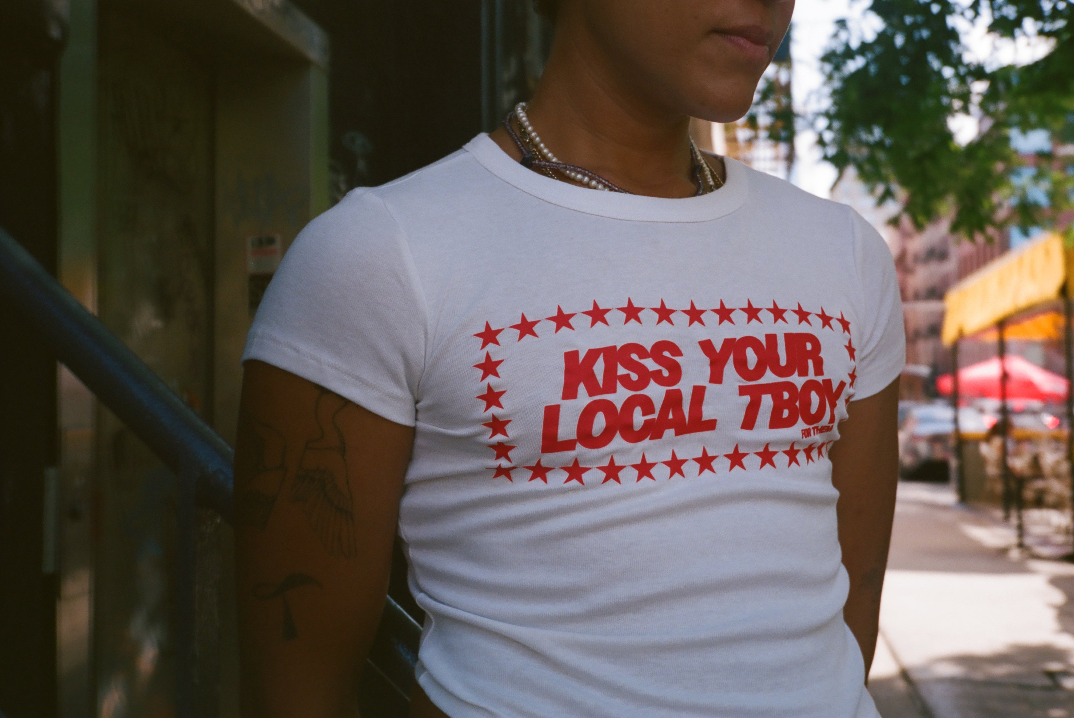 "Kiss Your Local TBoy" Rib Baby Tee