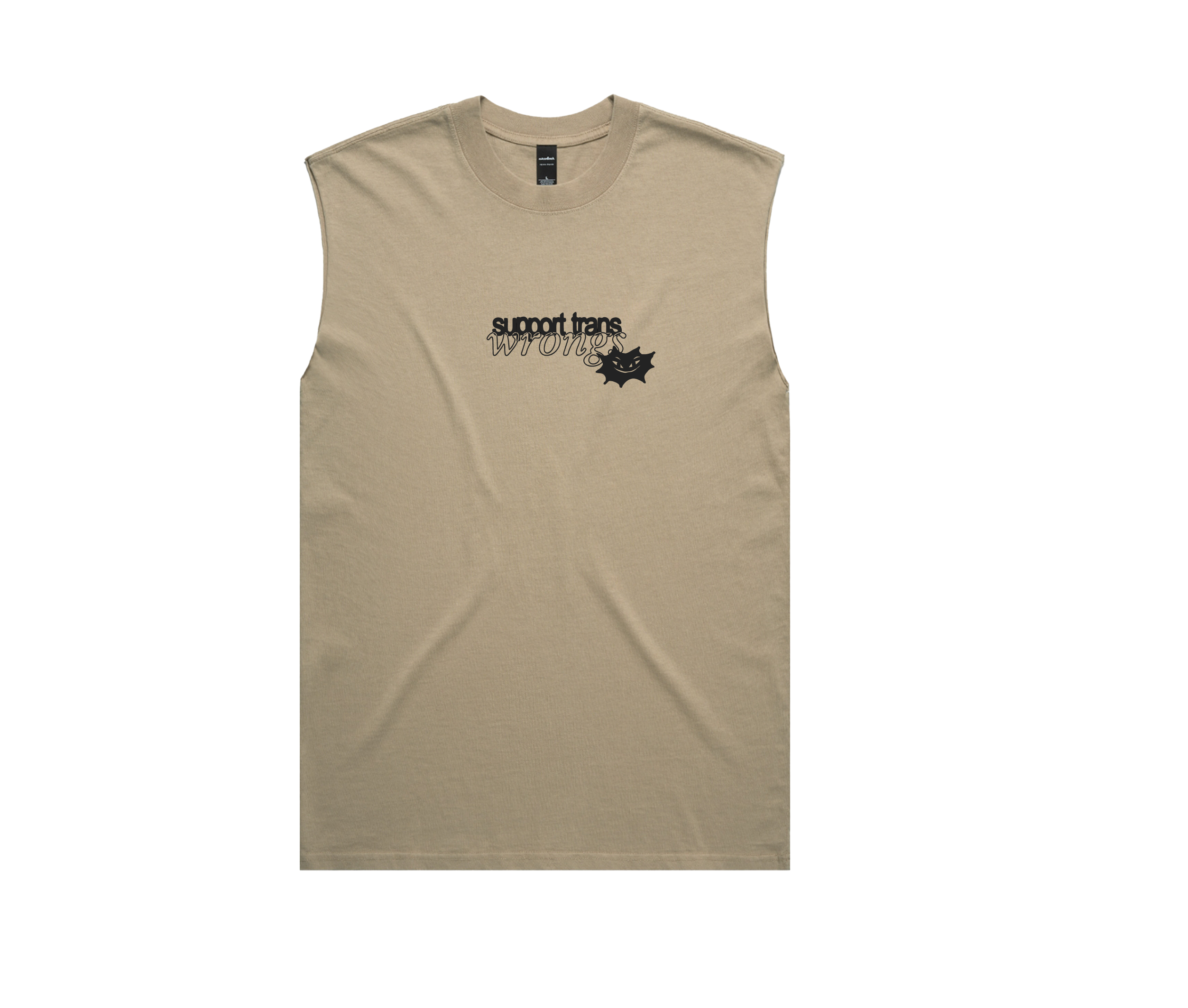 "Support Trans Wrongs" Heavy Faded Tank