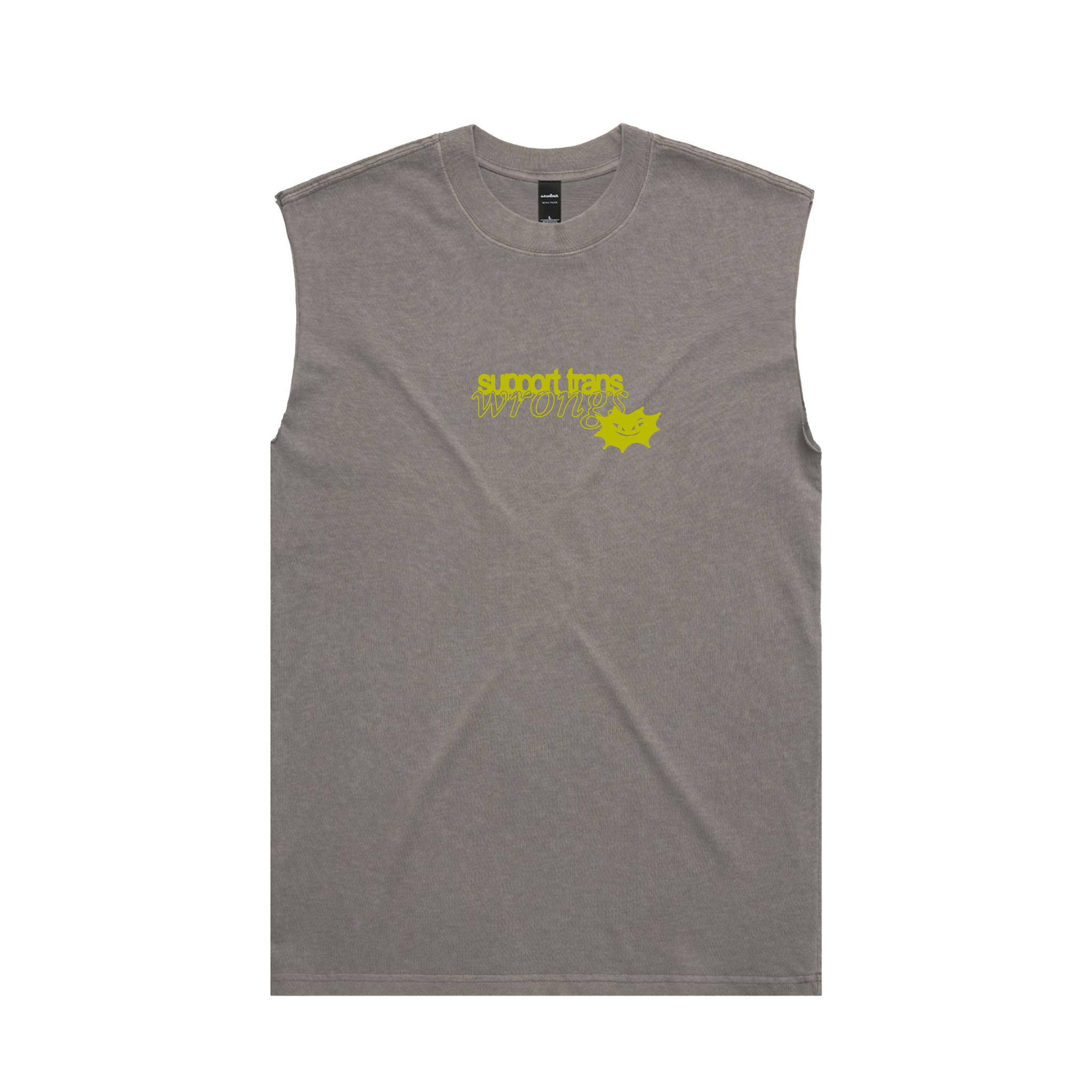 "Support Trans Wrongs" Heavy Faded Tank