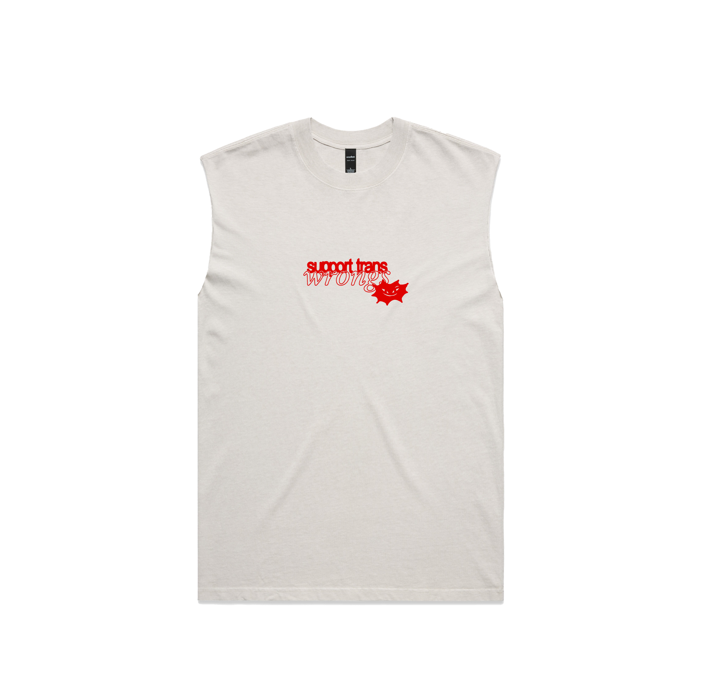 "Support Trans Wrongs" Heavy Faded Tank